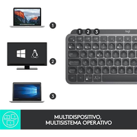Logitech MX Keys Mini for Business Retroiluminado Grafito ES Teclado Logitech MX Keys Mini for Business Retroiluminado Grafito ES Teclado
