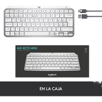 Logitech MX Keys Mini Retroiluminado Gris Pálido ES Teclado Logitech MX Keys Mini Retroiluminado Gris Pálido ES Teclado