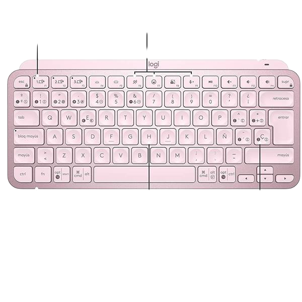 Logitech MX Keys Mini Retroiluminado Rosado ES Teclado Logitech MX Keys Mini Retroiluminado Rosado ES Teclado