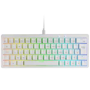 Mars Gaming MKMINIPRO Compact Blanco Teclado mecánico 60 Switch Brown RGB HotSwappable Antighosting Mars Gaming MKMINIPRO Compact Blanco Teclado mecánico 60 Switch Brown RGB HotSwappable Antighosting
