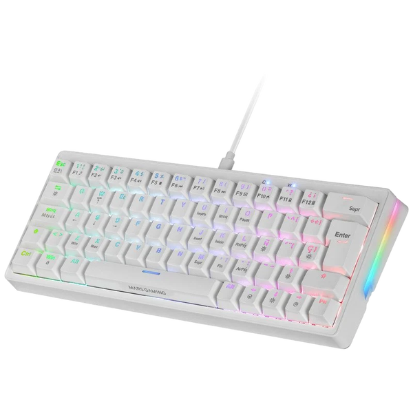 Mars Gaming MKMINIPRO Compact Blanco  Teclado mecánico 60 Switch Brown RGB HotSwappable Antighosting Mars Gaming MKMINIPRO Compact Blanco  Teclado mecánico 60 Switch Brown RGB HotSwappable Antighosting