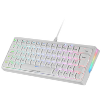 Mars Gaming MKMINIPRO Compact Blanco  Teclado mecánico 60 Switch Brown RGB HotSwappable Antighosting