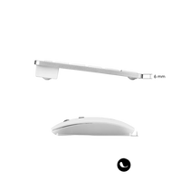 Subblim Combo Dynamic Compact Silver  Kit Teclado y Ratón