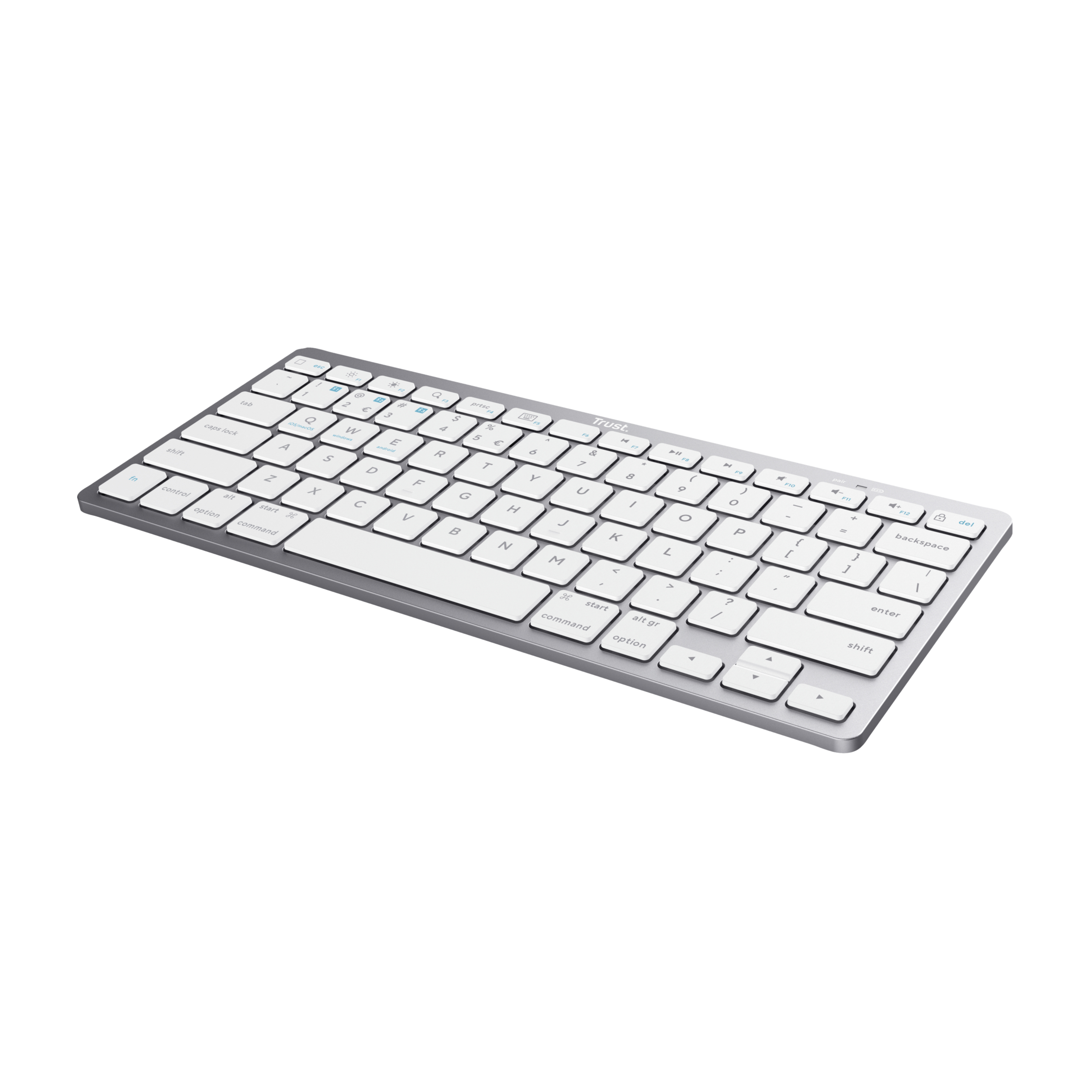 Teclado Trust Basics Bluetooth Ultrafino Plata