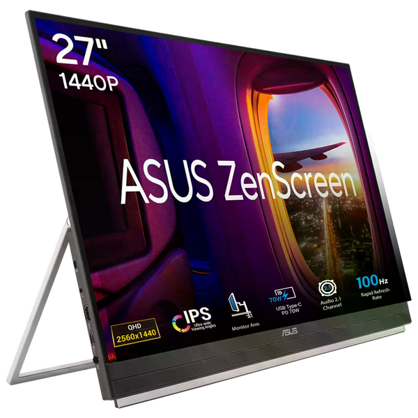 ASUS ZenScreen MB27ACF Portátil 27 IPS QHD 100Hz 5ms ASUS ZenScreen MB27ACF Portátil 27 IPS QHD 100Hz 5ms