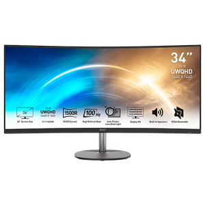 MSI MP341CQ 34 UWQHD VGA HDMI Curvo  Monitor