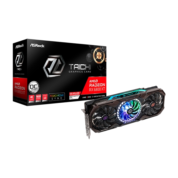 Asrock Radeon RX6800 XT OC TaiChi X 16GB GDDR6 Tarjeta Gráfica AMD Asrock Radeon RX6800 XT OC TaiChi X 16GB GDDR6 Tarjeta Gráfica AMD
