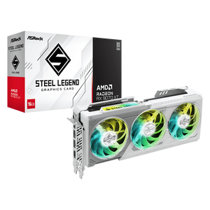 Asrock Radeon RX 9070 XT Steel Legend OC Gaming 16GB GDDR6 RDNA4  Blanca  Tarjeta Gráfica AMD