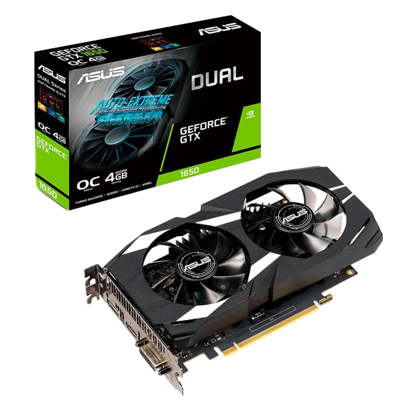 Asus Dual GeForce GTX1650 OC 4GB GD5 Gráfica Asus Dual GeForce GTX1650 OC 4GB GD5 Gráfica