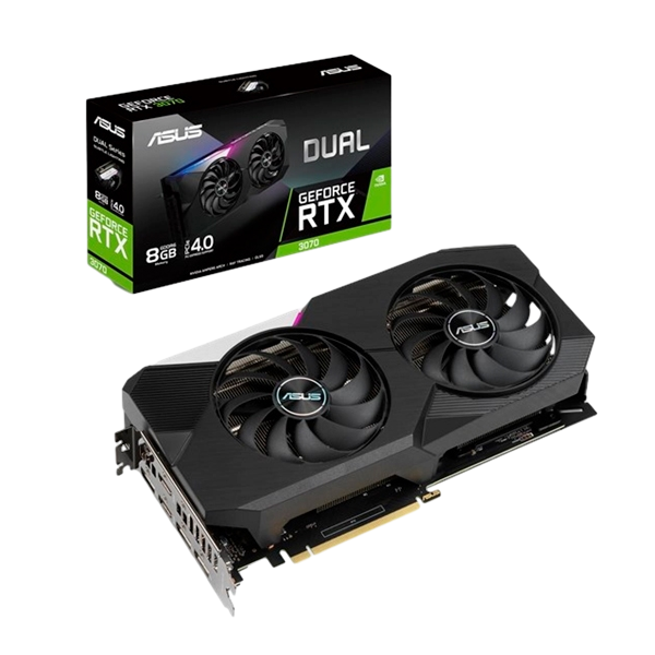 Asus Dual GeForce RTX3070 8GB GDDR6  Gráfica Asus Dual GeForce RTX3070 8GB GDDR6  Gráfica