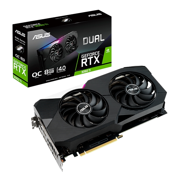 Asus Dual GeForce RTX3060 Ti OC 8GB GDDR6 Gráfica Asus Dual GeForce RTX3060 Ti OC 8GB GDDR6 Gráfica