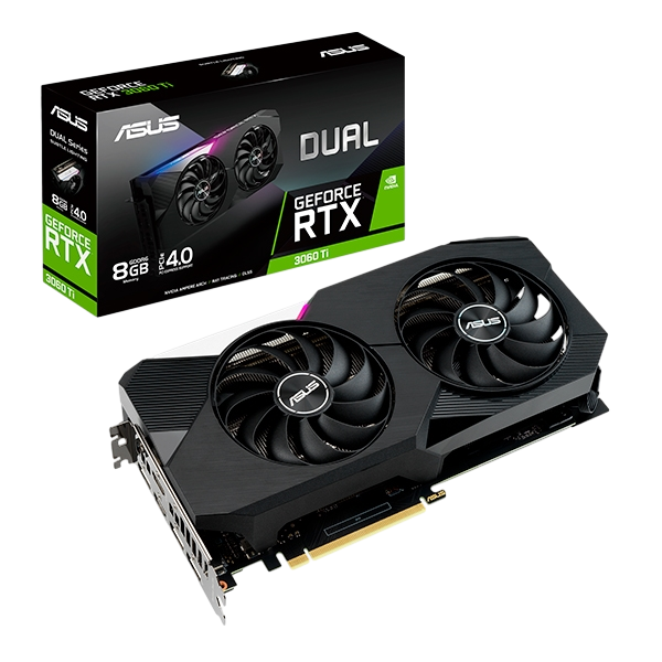 Asus Dual GeForce RTX3060 Ti 8GB GDDR6  Gráfica Asus Dual GeForce RTX3060 Ti 8GB GDDR6  Gráfica