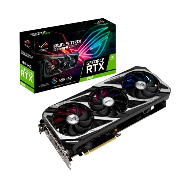 Asus ROG Strix GeForce RTX3060 12GB GDDR6 Gráfica Asus ROG Strix GeForce RTX3060 12GB GDDR6 Gráfica