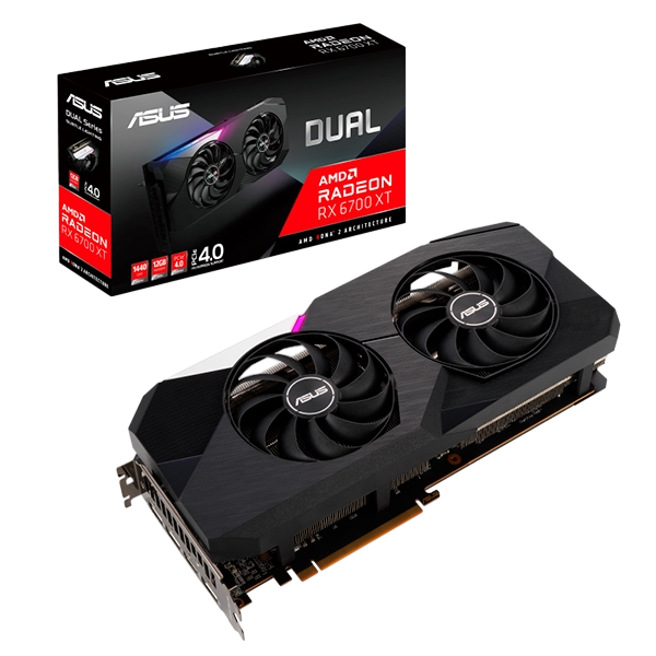 Asus Dual Radeon RX6700 XT 12GB GDDR6 Tarjeta Gráfica AMD Asus Dual Radeon RX6700 XT 12GB GDDR6 Tarjeta Gráfica AMD