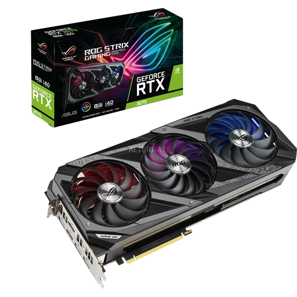 Asus ROG Strix GeForce RTX3070 8GB GDDR6 LHR  Gráfica Asus ROG Strix GeForce RTX3070 8GB GDDR6 LHR  Gráfica