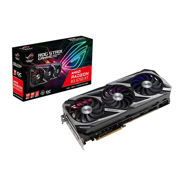Asus ROG Strix Radeon RX6750 XT OC 12GB GDDR6  Tarjeta Gráfica AMD Asus ROG Strix Radeon RX6750 XT OC 12GB GDDR6  Tarjeta Gráfica AMD