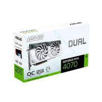 Asus Dual GeForce RTX 4070 OC White 12GB GDDR6X DLSS3  Tarjeta Gráfica Nvidia