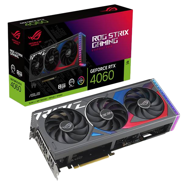 Asus ROG Strix GeForce RTX4060 8GB GDDR6 DLSS3  Tarjeta Gráfica Nvidia Asus ROG Strix GeForce RTX4060 8GB GDDR6 DLSS3  Tarjeta Gráfica Nvidia