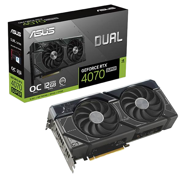 Asus Dual GeForce RTX 4070 Super OC 12GB GDDR6X DLSS3 Tarjeta Gráfica Nvidia Asus Dual GeForce RTX 4070 Super OC 12GB GDDR6X DLSS3 Tarjeta Gráfica Nvidia