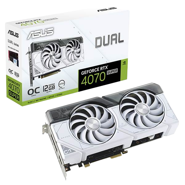 Asus Dual GeForce RTX 4070 Super OC 12GB White GDDR6X DLSS3  Tarjeta Gráfica Nvidia Asus Dual GeForce RTX 4070 Super OC 12GB White GDDR6X DLSS3  Tarjeta Gráfica Nvidia