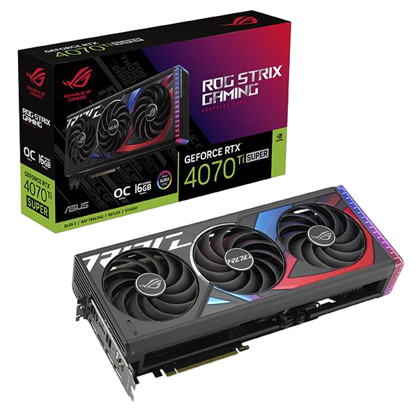 Asus ROG Strix GeForce RTX 4070 Ti Super OC 16GB GDDR6X DLSS3 Tarjeta Gráfica Nvidia Asus ROG Strix GeForce RTX 4070 Ti Super OC 16GB GDDR6X DLSS3 Tarjeta Gráfica Nvidia
