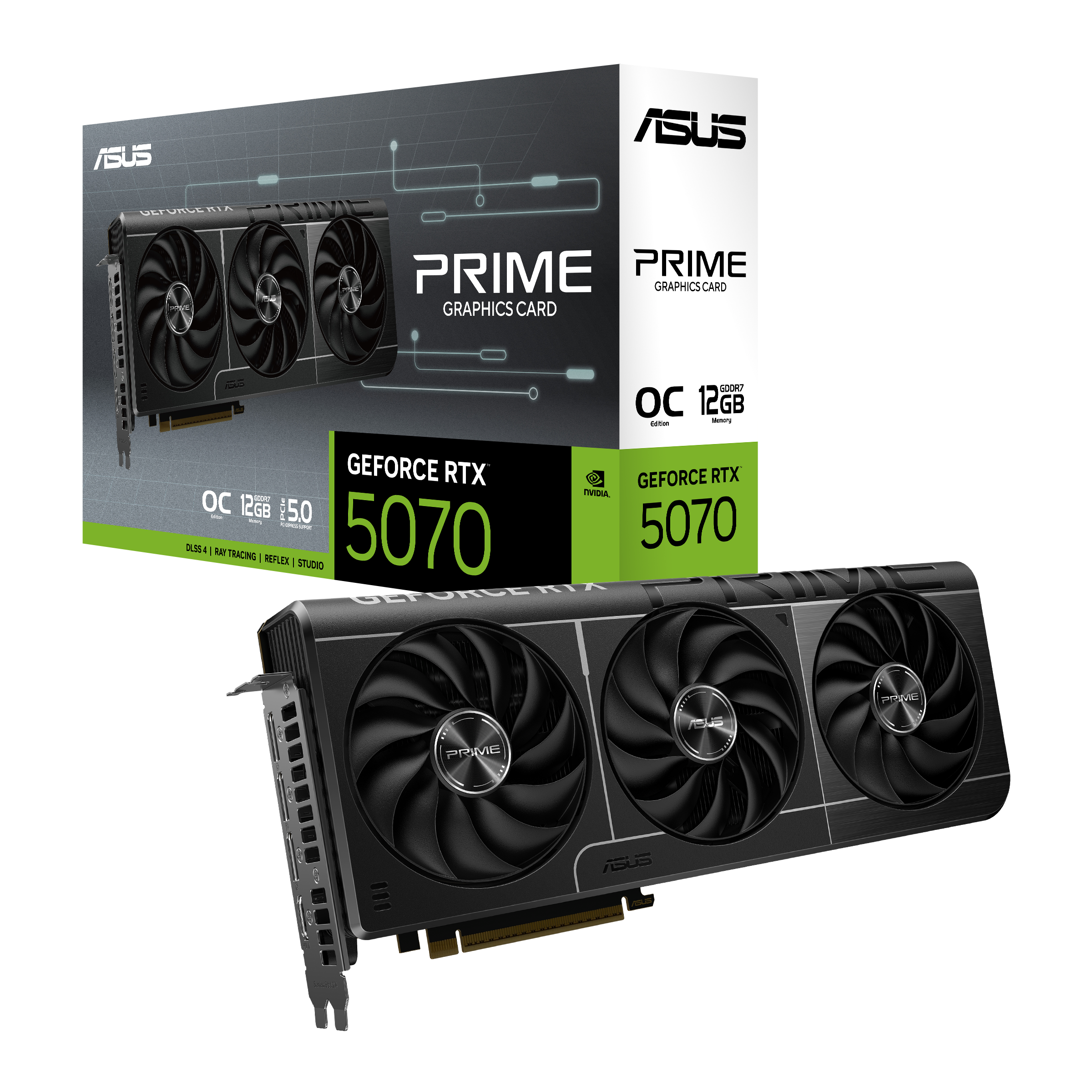 Asus GeForce RTX 5070 Prime OC 12GB GDDR7 DLSS4 | Tarjeta Gráfica Nvidia