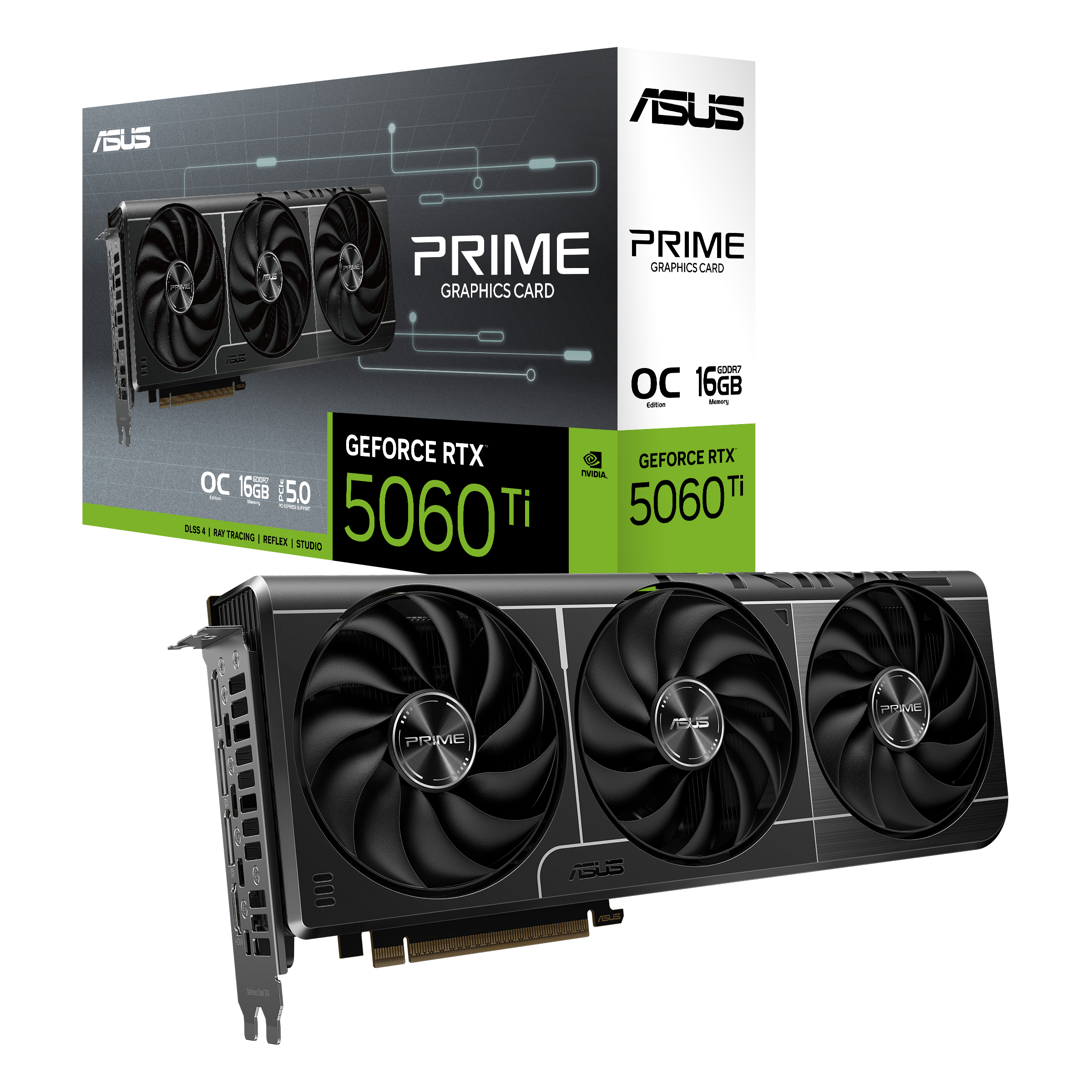 Asus GeForce RTX 5060 Ti Prime OC 16GB GDDR7 DLSS4 | Tarjeta Gráfica Nvidia