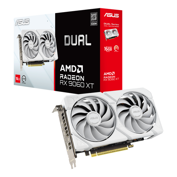Asus Radeon RX 9060 XT Dual White 16GB GDDR6 RDNA6 Tarjeta Gráfica AMD Asus Radeon RX 9060 XT Dual White 16GB GDDR6 RDNA6 Tarjeta Gráfica AMD