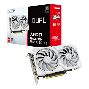 Asus Radeon RX 9060 XT Dual White 16GB GDDR6 RDNA6  Tarjeta Gráfica AMD