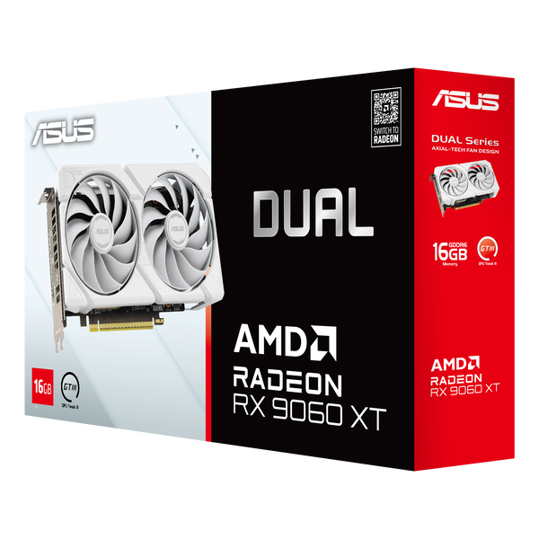 Asus Radeon RX 9060 XT Dual White 16GB GDDR6 RDNA6 Tarjeta Gráfica AMD Asus Radeon RX 9060 XT Dual White 16GB GDDR6 RDNA6 Tarjeta Gráfica AMD