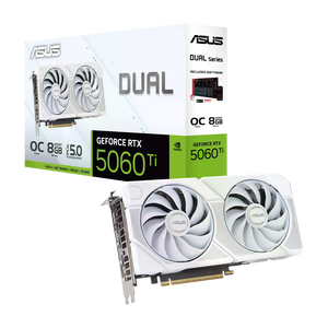 Asus GeForce RTX 5060 Ti Dual OC White 8GB GDDR7 DLSS4  Blanca  Tarjeta Gráfica Nvidia
