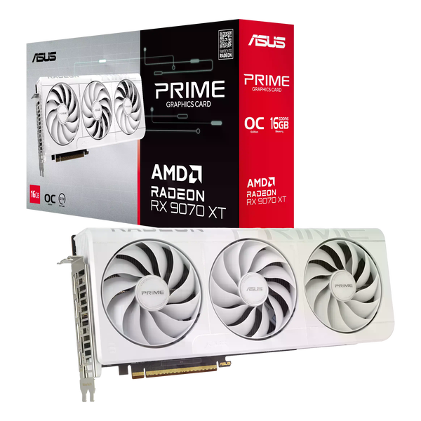 ASUS Prime RX 9070 XT White OC Tarjeta Gráfica 16GB GDDR6 ASUS Prime RX 9070 XT White OC Tarjeta Gráfica 16GB GDDR6