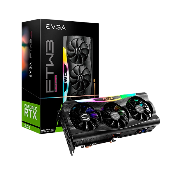 EVGA GeForce RTX3070 FTW3 Ultra Gaming 8GB GDDR6 Gráfica EVGA GeForce RTX3070 FTW3 Ultra Gaming 8GB GDDR6 Gráfica