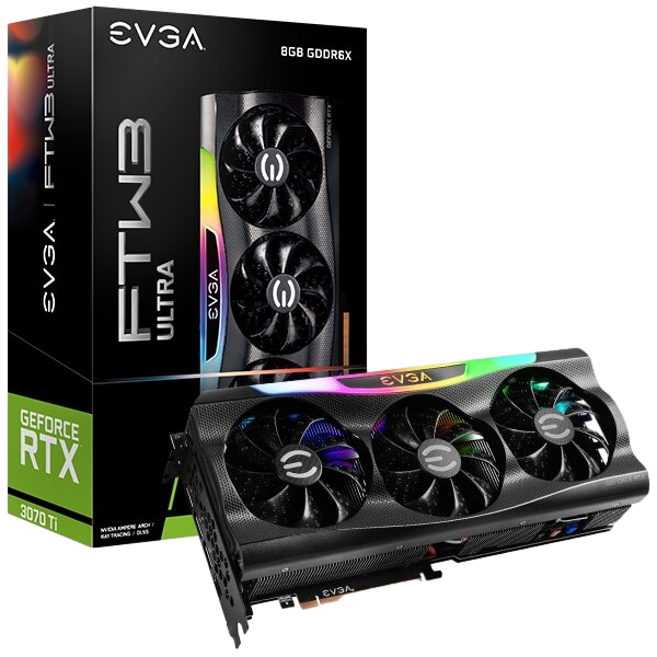 EVGA GeForce RTX3070 Ti FTW3 UltraGaming 8GB GDDR6X Gráfica EVGA GeForce RTX3070 Ti FTW3 UltraGaming 8GB GDDR6X Gráfica