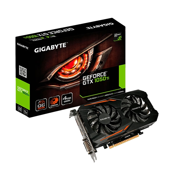 Gigabyte GeForce GTX1050 Ti OC 4GB GD5  Gráfica Gigabyte GeForce GTX1050 Ti OC 4GB GD5  Gráfica