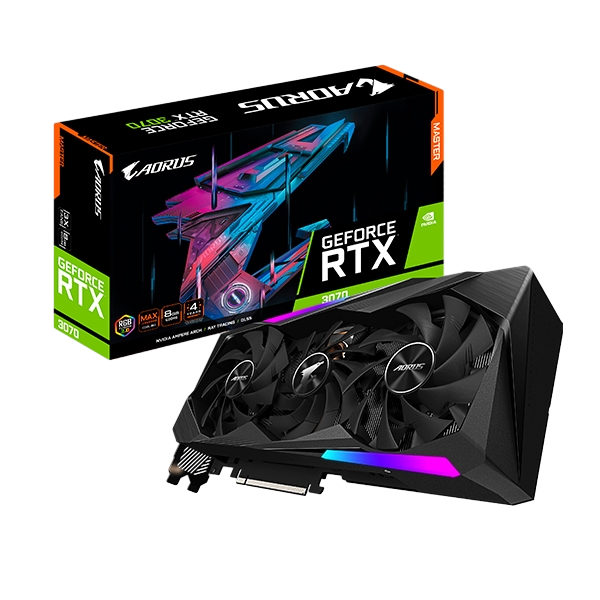 Aorus GeForce RTX3070 Master 8GB GDDR6 Gráfica Aorus GeForce RTX3070 Master 8GB GDDR6 Gráfica
