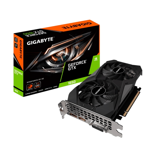 Gigabyte GeForce GTX1650 OC WindForce 4GB GD6 Gráfica Gigabyte GeForce GTX1650 OC WindForce 4GB GD6 Gráfica