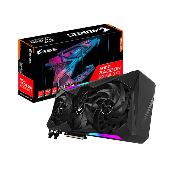 Aorus Radeon RX6800 XT Master 16GB GDDR6 Type C Tarjeta Gráfica AMD Aorus Radeon RX6800 XT Master 16GB GDDR6 Type C Tarjeta Gráfica AMD