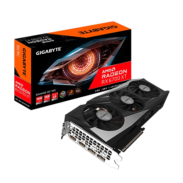 Gigabyte Radeon RX6700 XT Gaming OC 12GB GDDR6 Tarjeta Gráfica AMD Gigabyte Radeon RX6700 XT Gaming OC 12GB GDDR6 Tarjeta Gráfica AMD