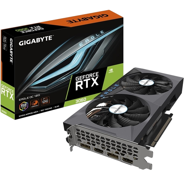 Gigabyte GeForce RTX3060 Eagle OC 12GB GDDR6 LHR Gráfica Gigabyte GeForce RTX3060 Eagle OC 12GB GDDR6 LHR Gráfica