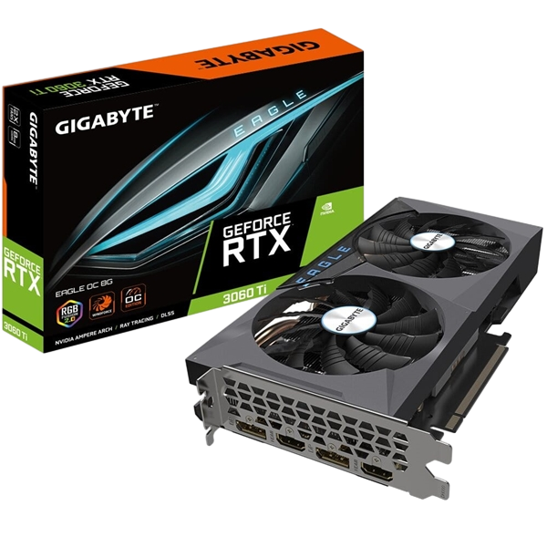 Gigabyte GeForce RTX3060 Ti Eagle OC 8GB GDDR6 LHR Gráfica Gigabyte GeForce RTX3060 Ti Eagle OC 8GB GDDR6 LHR Gráfica