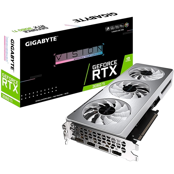 Gigabyte GeForce RTX3060 Ti Vision OC 8GB GDDR6 LHR Gráfica Gigabyte GeForce RTX3060 Ti Vision OC 8GB GDDR6 LHR Gráfica