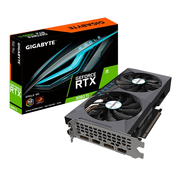 Gigabyte GeForce RTX3060 Ti Eagle 8GB GDDR6 LHR  Gráfica Gigabyte GeForce RTX3060 Ti Eagle 8GB GDDR6 LHR  Gráfica