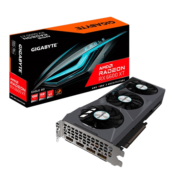 Gigabyte Radeon RX6600 XT Eagle 8GB GDDR6 Tarjeta Gráfica AMD Gigabyte Radeon RX6600 XT Eagle 8GB GDDR6 Tarjeta Gráfica AMD