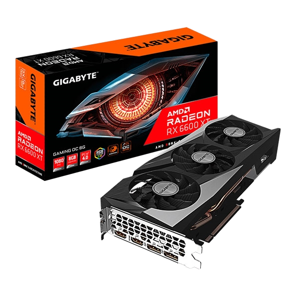 Gigabyte Radeon RX6600 XT Gaming OC 8GB GDDR6 Tarjeta Gráfica AMD Gigabyte Radeon RX6600 XT Gaming OC 8GB GDDR6 Tarjeta Gráfica AMD