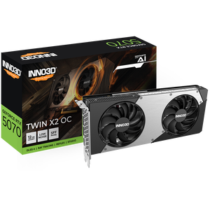 Inno3D GeForce RTX 5070 Twin X2 OC 12GB GDDR7 DLSS4  Tarjeta Gráfica Nvidia