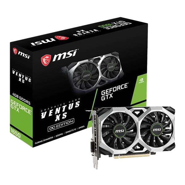 MSI GeForce GTX1650 OC Ventus XS 4GB GD5  Gráfica MSI GeForce GTX1650 OC Ventus XS 4GB GD5  Gráfica