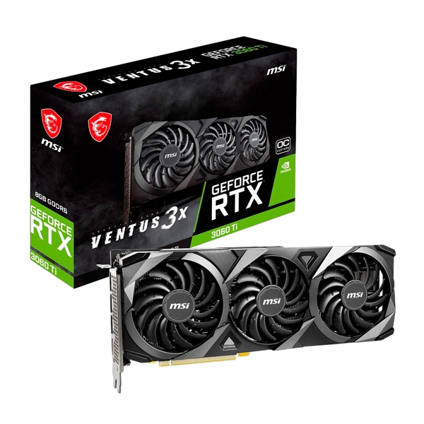 MSI GeForce RTX3060 Ti Ventus 3X OC 8GB GDDR6 Gráfica MSI GeForce RTX3060 Ti Ventus 3X OC 8GB GDDR6 Gráfica