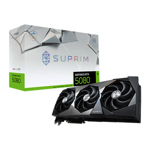 MSI GeForce RTX 5080 Suprim SOC 16GB GDDR7 DLSS4  Tarjeta Gráfica Nvidia