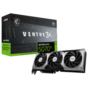 MSI GeForce RTX 5070 Ti Ventus 3X OC 16GB GDDR7 DLSS4  Tarjeta Gráfica Nvidia